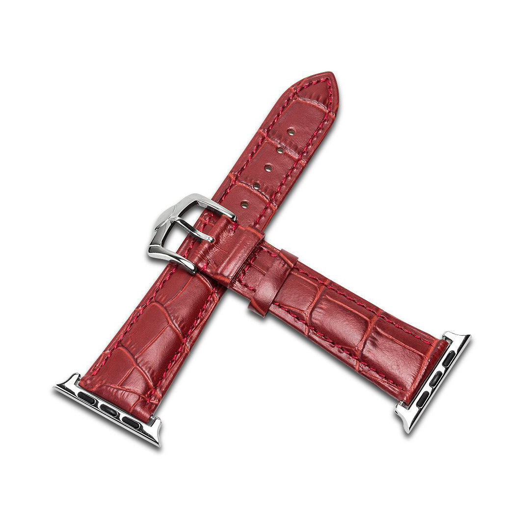 18mm Crocodile Leather Replacement Watch Band for Nokia Withings Steel HR 36mm Version