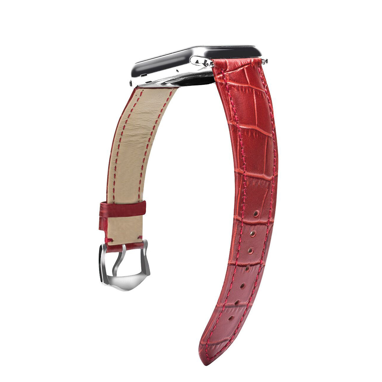 18mm Crocodile Leather Replacement Watch Band for Nokia Withings Steel HR 36mm Version