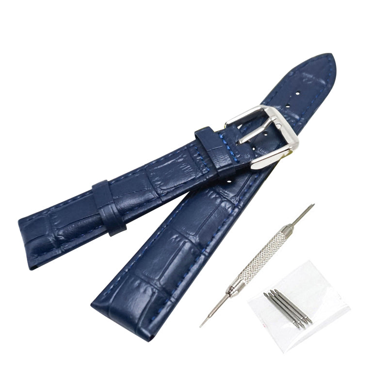 18mm Crocodile Leather Replacement Watch Band for Nokia Withings Steel HR 36mm Version
