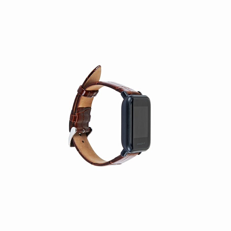 18mm Crocodile Leather Replacement Watch Band for Nokia Withings Steel HR 36mm Version