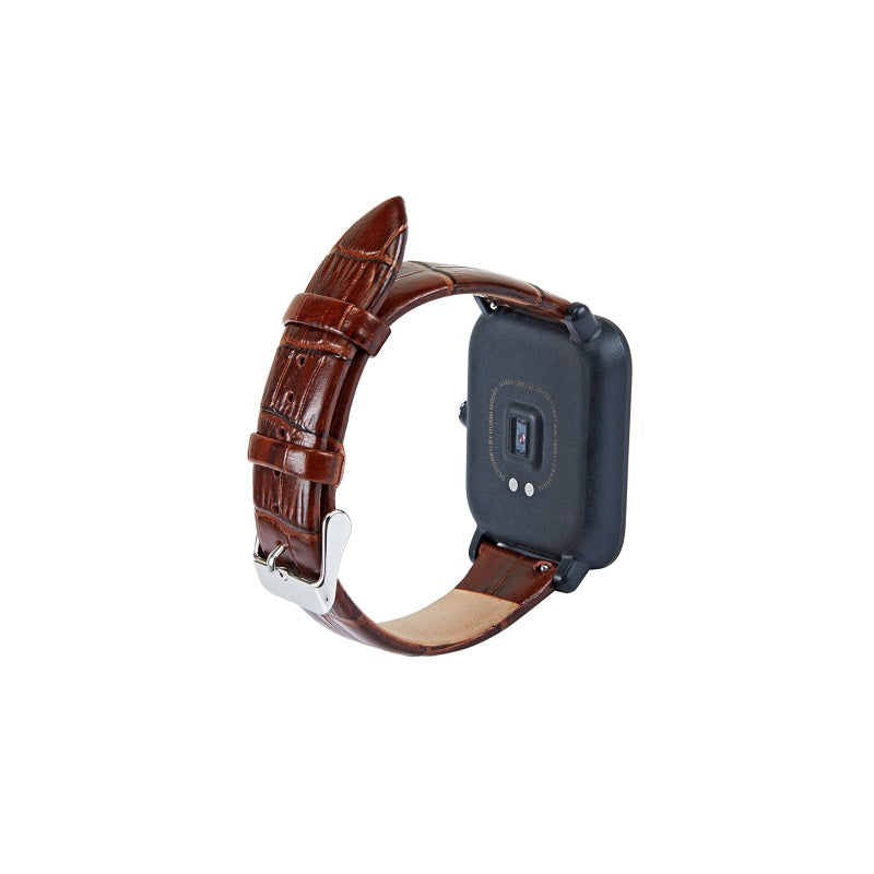 18mm Crocodile Leather Replacement Watch Band for Nokia Withings Steel HR 36mm Version