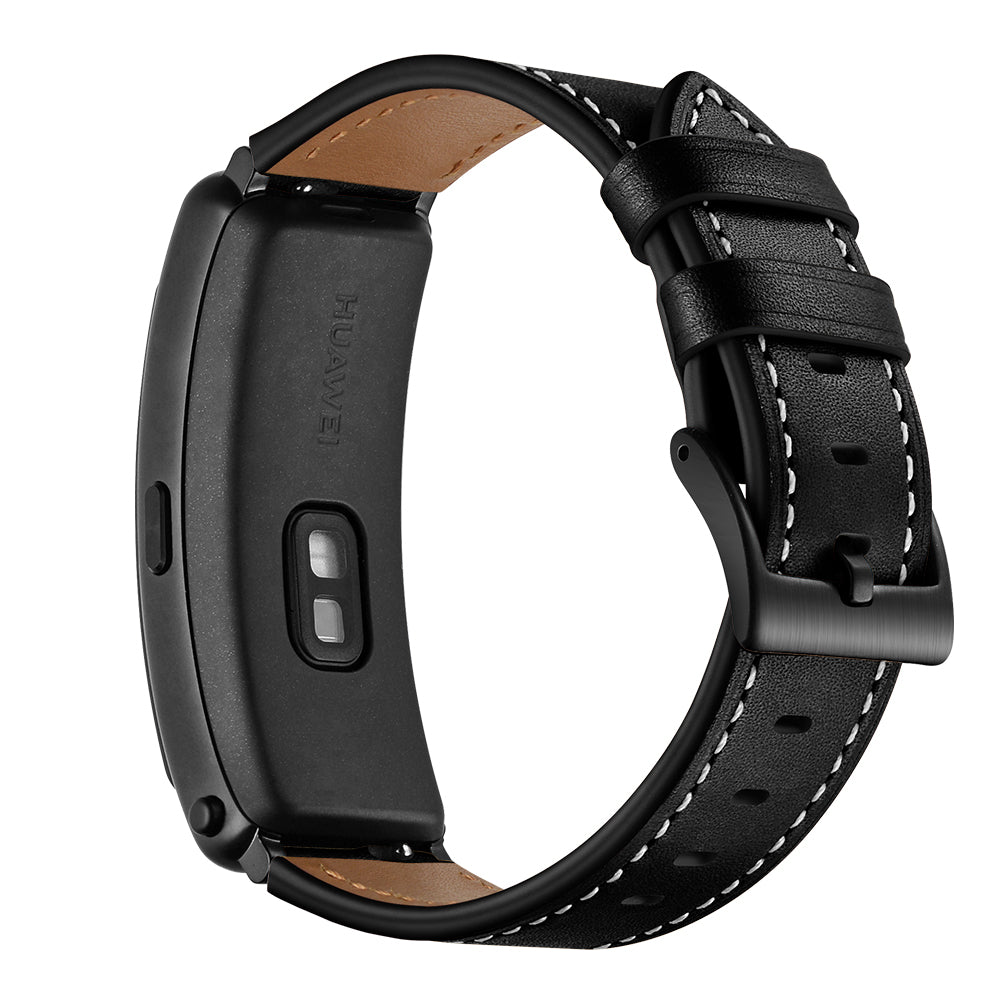 16mm Top Layer Cowhide Leather Watch Band Strap for Huawei TalkBand B3/B6