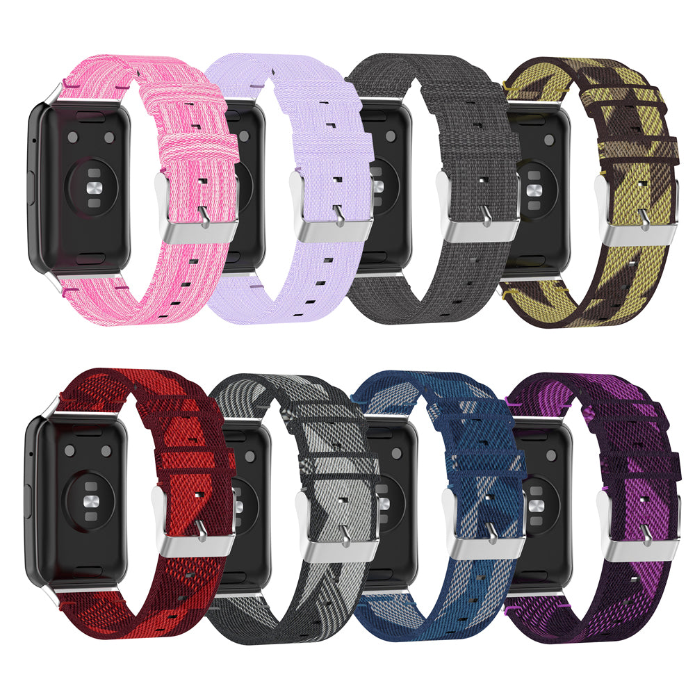 Braided Woven Nylon Watchband Strap Replacement for Huawei Watch Fit