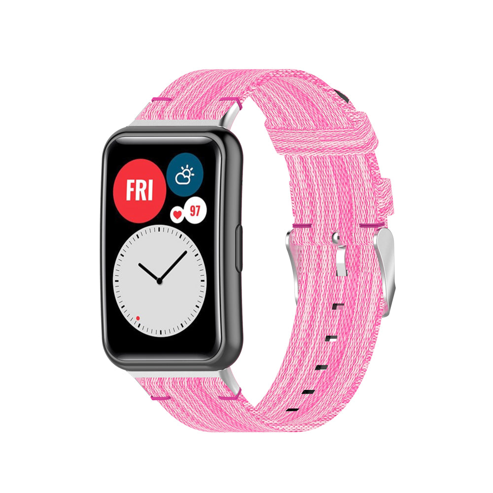 Braided Woven Nylon Watchband Strap Replacement for Huawei Watch Fit