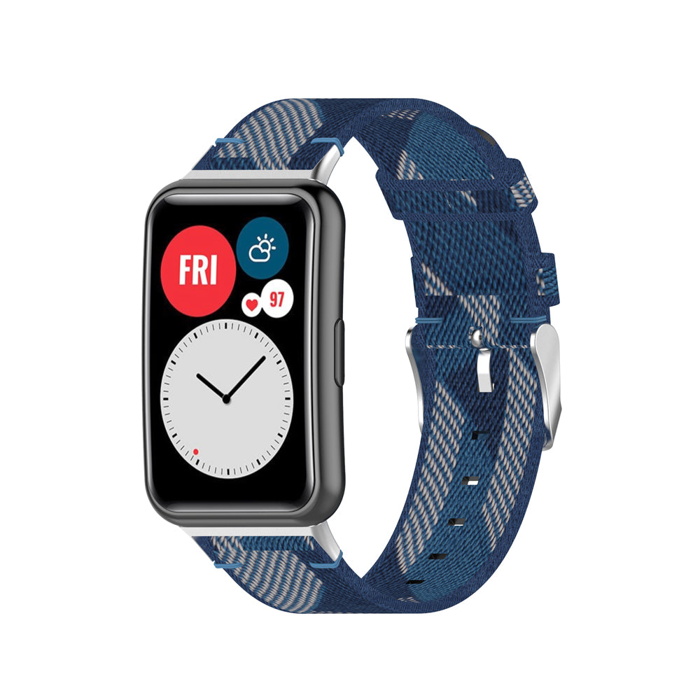 Braided Woven Nylon Watchband Strap Replacement for Huawei Watch Fit