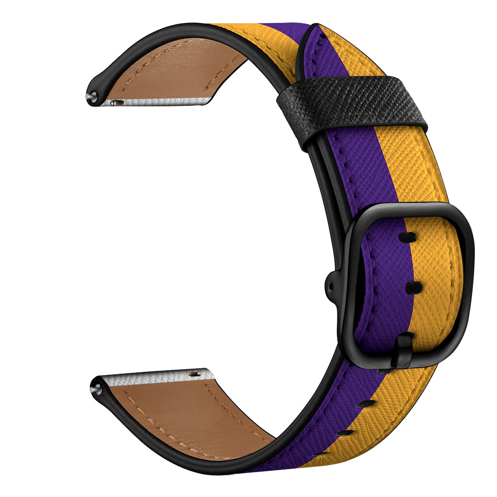 22mm Genuine Leather Stylish Printed Watch Band for Samsung Gear S3 Classic/S3 Frontier/Galaxy Watch 46mm