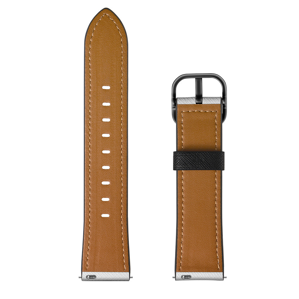 22mm Genuine Leather Stylish Printed Watch Band for Samsung Gear S3 Classic/S3 Frontier/Galaxy Watch 46mm