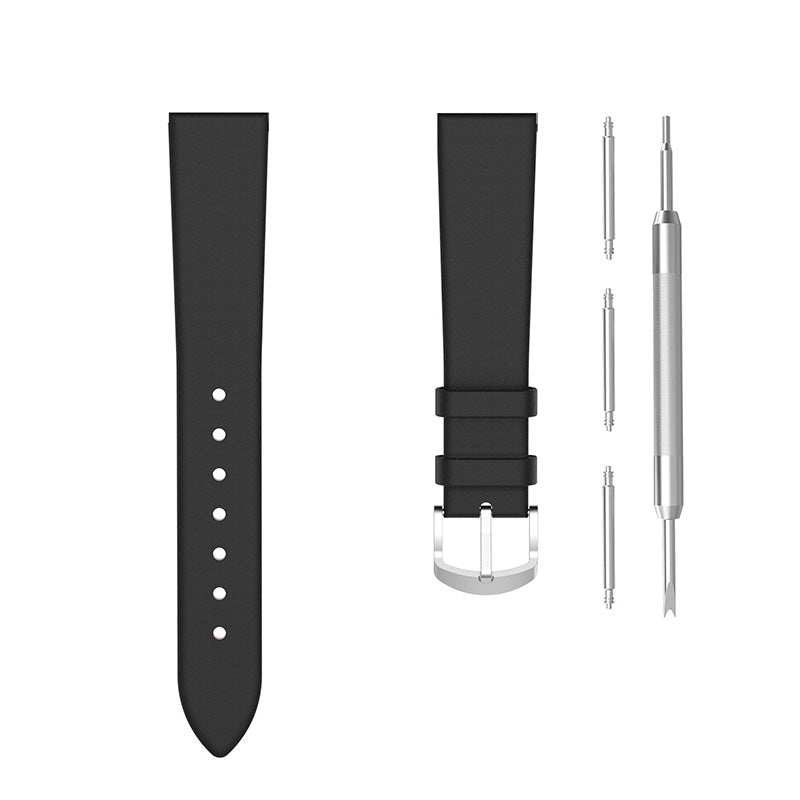 20mm Genuine Leather Smart Watch Band Replacement Wrist Strap with Tool for Samsung Galaxy Watch 4 40mm/Galaxy Watch 4 Classic 42mm