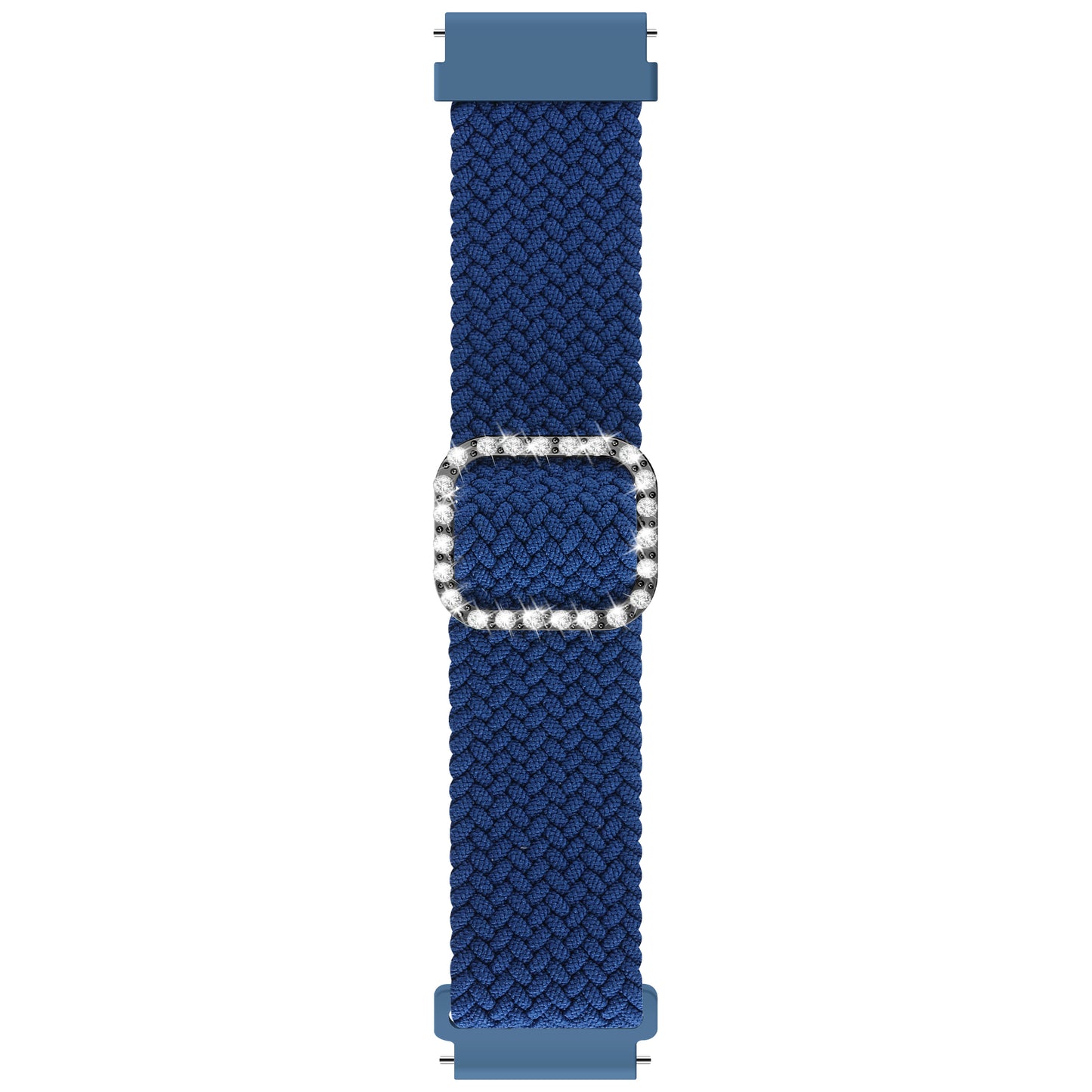 22mm Nylon Braided Adjustable Watchband Rhinestone Buckle Watch Strap for Samsung Gear S3 Classic/S3 Frontier/Galaxy Watch 46mm