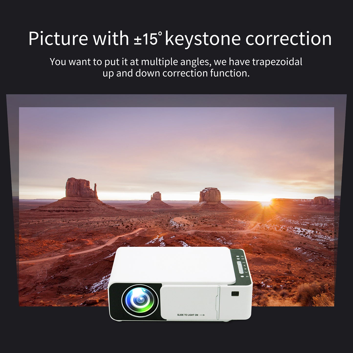 T5 Upgrade HD 1080P LED Video Projector Remote Control Office Home Theatre Device (CE Certificated)