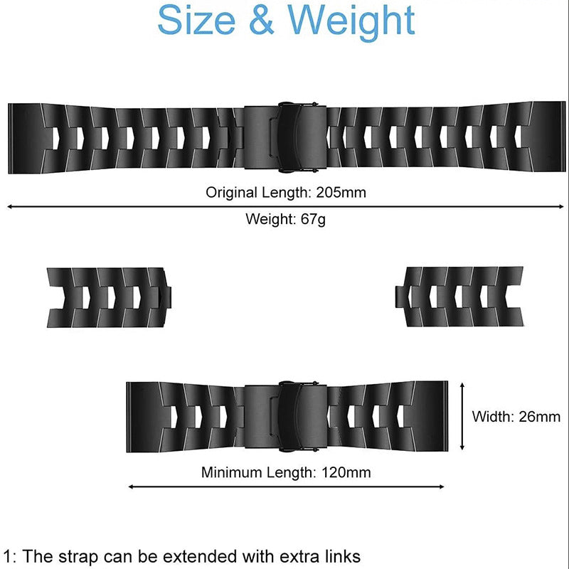 26mm Titanium Metal Quick Release Easy Fit Watch Band Replacement Strap for Garmin Fenix 6X / Fenix 3 / Fenix 3 HR / Fenix 5X