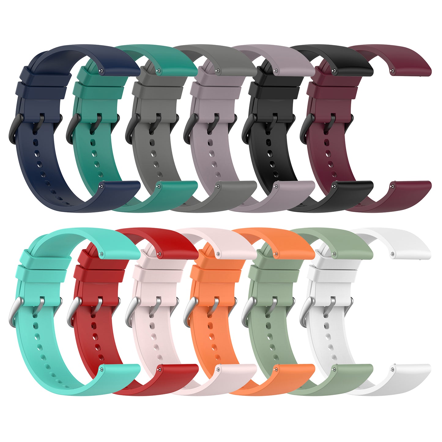 20mm Soft Silicone Smart Watch Band Replacement Adjustable Watch Straps for Huami Amazfit GTS 3