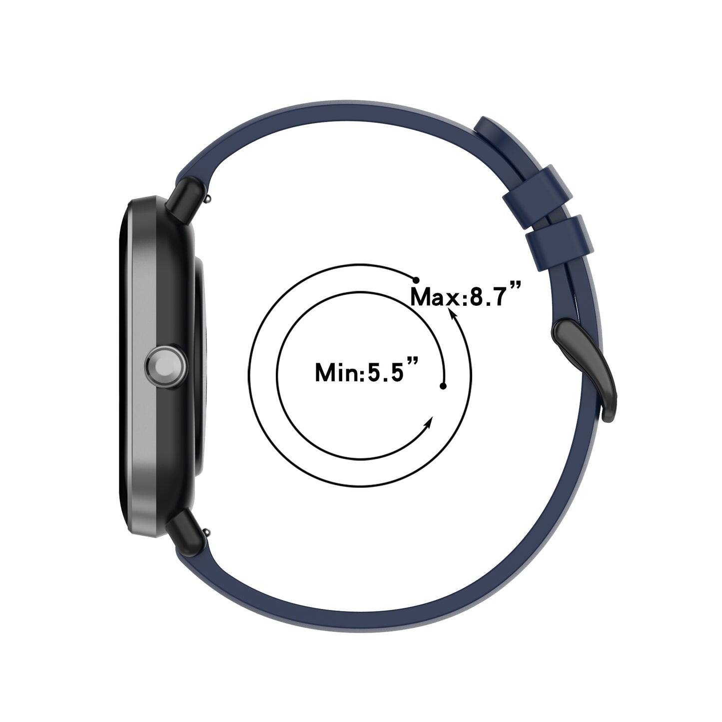 20mm Soft Silicone Smart Watch Band Replacement Adjustable Watch Straps for Huami Amazfit GTS 3