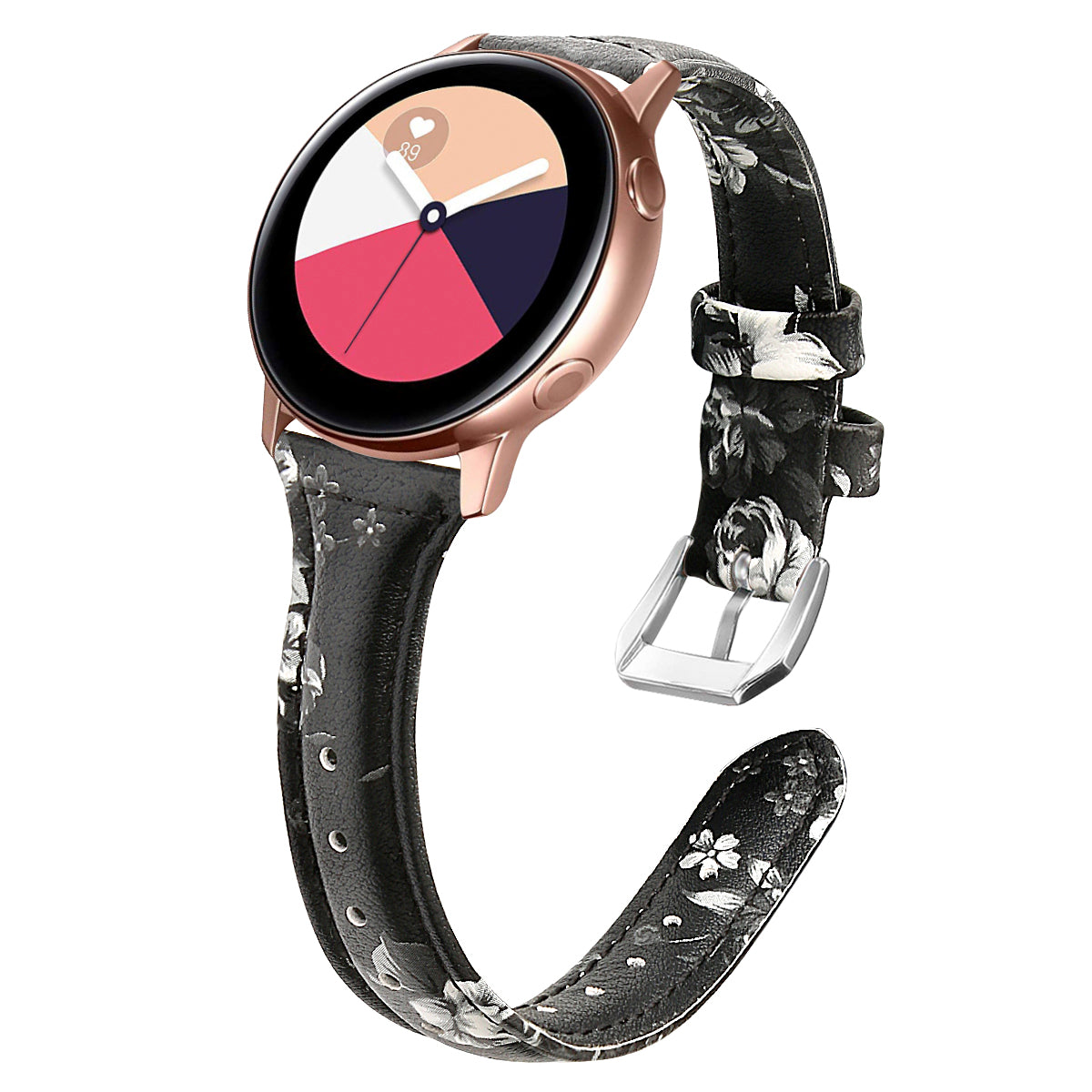 22mm Top Layer Cowhide Genuine Leather Smart Watch Strap Slim Watchband for Samsung Galaxy Watch3 45mm/Huawei Watch GT 2 Pro