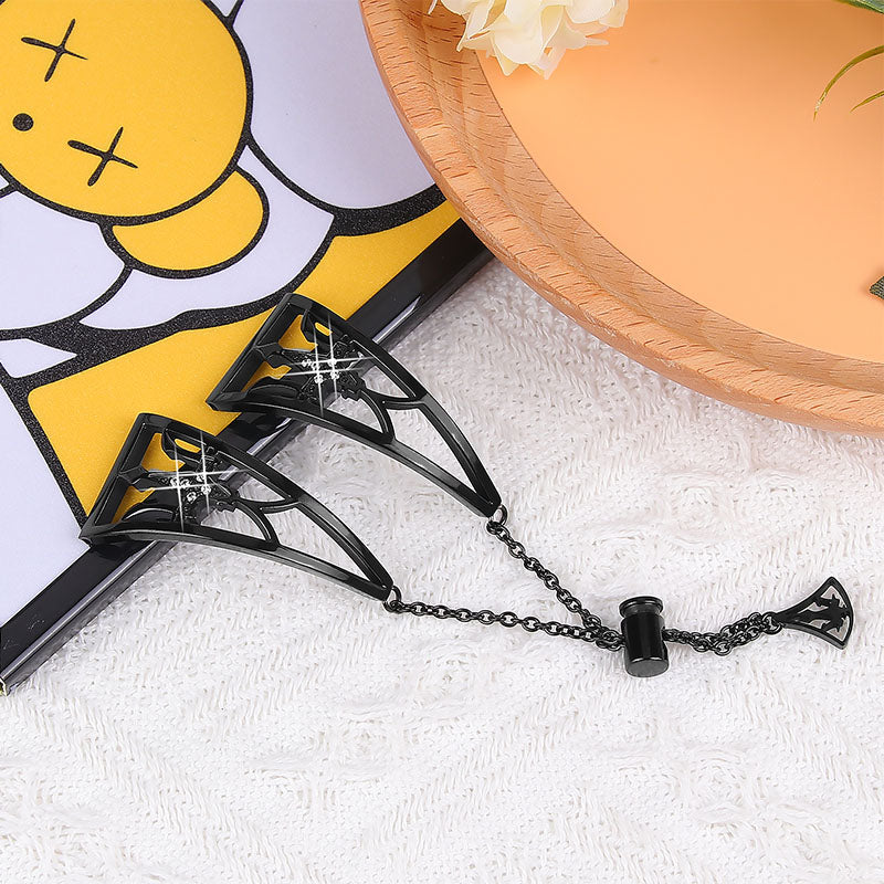 22mm Hollow Out Stainless Steel Metal Watch Band Women Dressy Rhinestone Bracelet Wristband for Samsung Galaxy Watch3 45mm / Watch 46mm