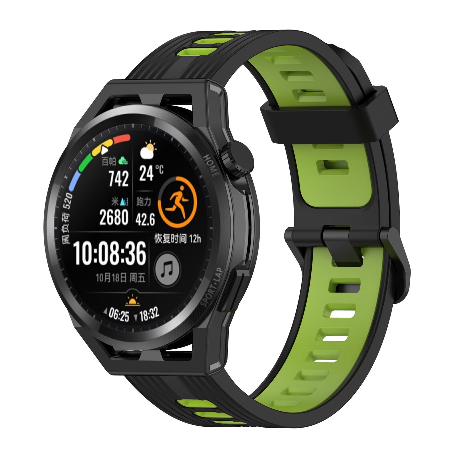 22mm Silicone Watch Strap Soft Wristband with Buckle for Samsung Galaxy Watch 3 45mm R840/Gear S3/Huawei Watch GT 2e/GT3 46mm/GT Runner