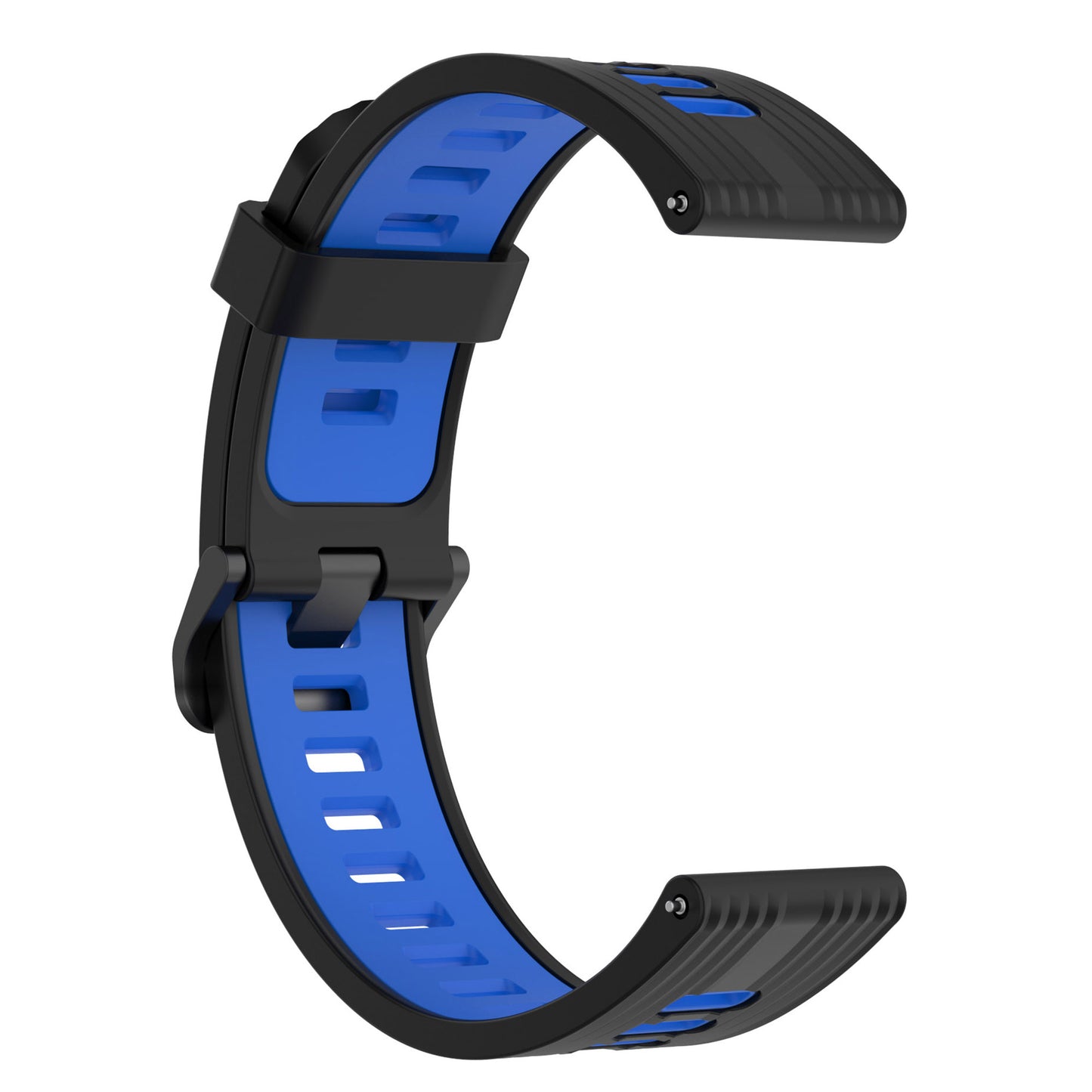 20mm Stripes Design Bi-color Silicone Soft Watch Band Adjustable Wrist Strap for Huawei Watch GT3 42mm/Samsung Galaxy Watch4 40mm/44mm