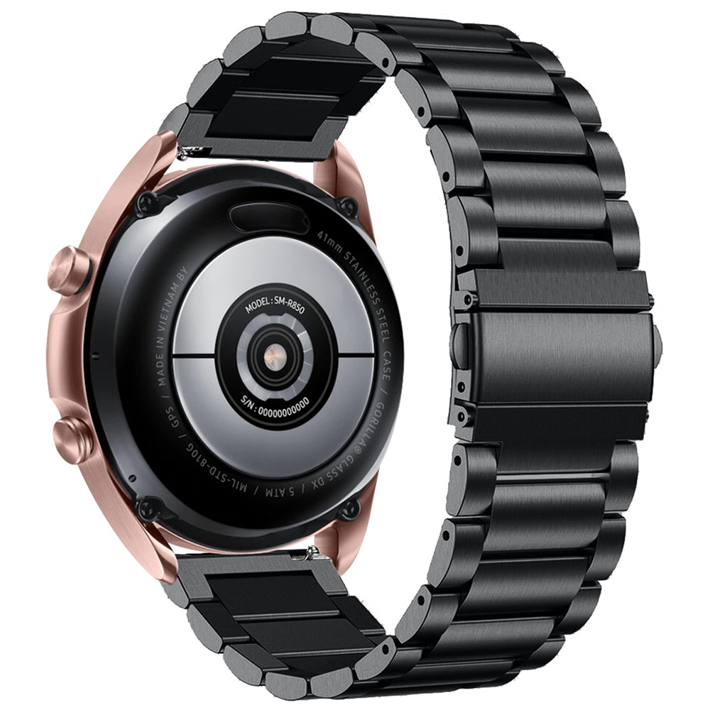 20mm Quick Release Watchband for Garmin Vivomove Luxe/Garminmove Luxe Stainless Steel Watch Strap with Folding Clasp