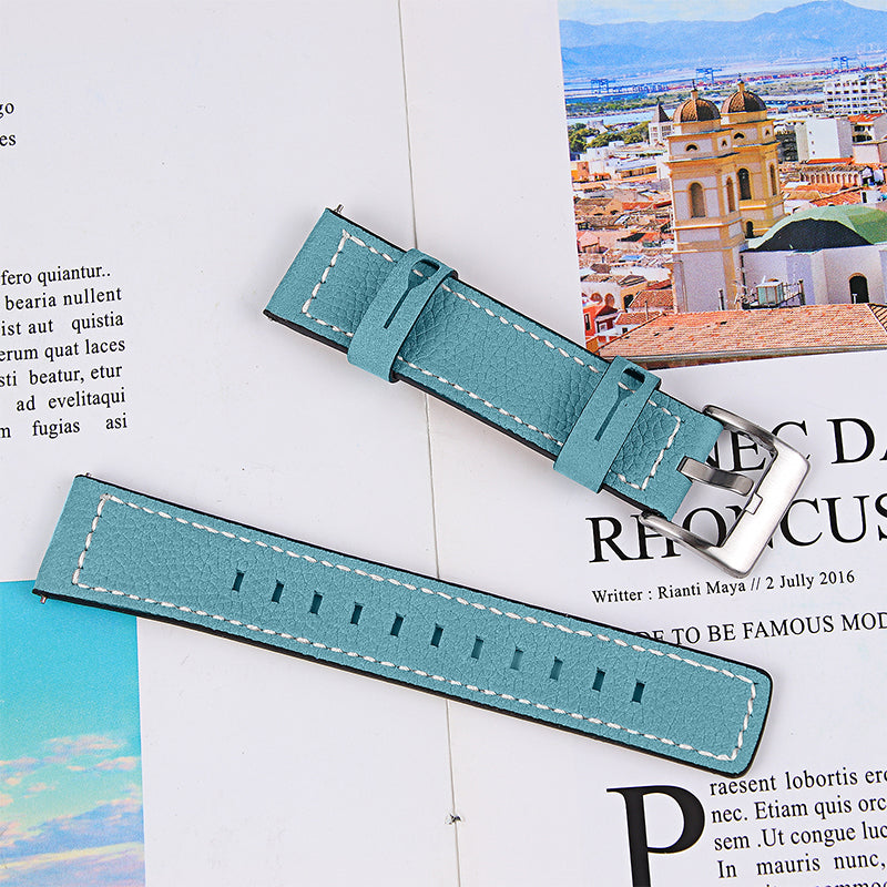 For Huawei Watch GT 2 42mm/Watch 2 Universal Watch Strap Cowhide Leather Wrist Band Replacement Watchband (20mm)