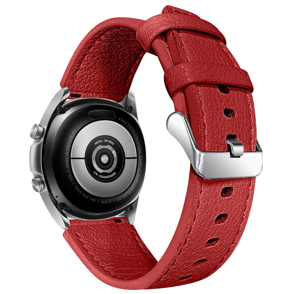 For Huami Amazfit Pace Double-sided Textured Cowhide Genuine Leather Watch Strap Replacement Wrist Band