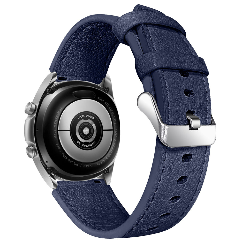For Huami Amazfit Pace Double-sided Textured Cowhide Genuine Leather Watch Strap Replacement Wrist Band