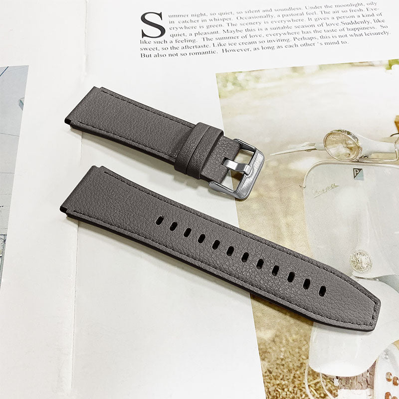 For Huawei Watch GT 2e/GT 2 46mm Stylish Cowhide Genuine Leather Double-sided Textured Watch Band Wrist Strap