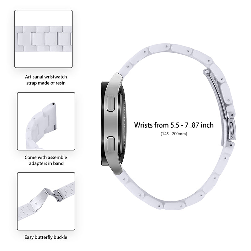 For Huawei Watch 2/Watch GT 2 42mm Resin Watch Band Wrist Strap Replacement 20mm with Stainless Steel Buckle