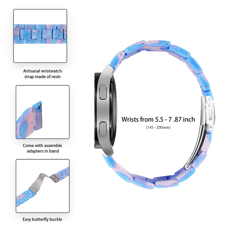 For Huawei Watch 2/Watch GT 2 42mm Resin Watch Band Wrist Strap Replacement 20mm with Stainless Steel Buckle