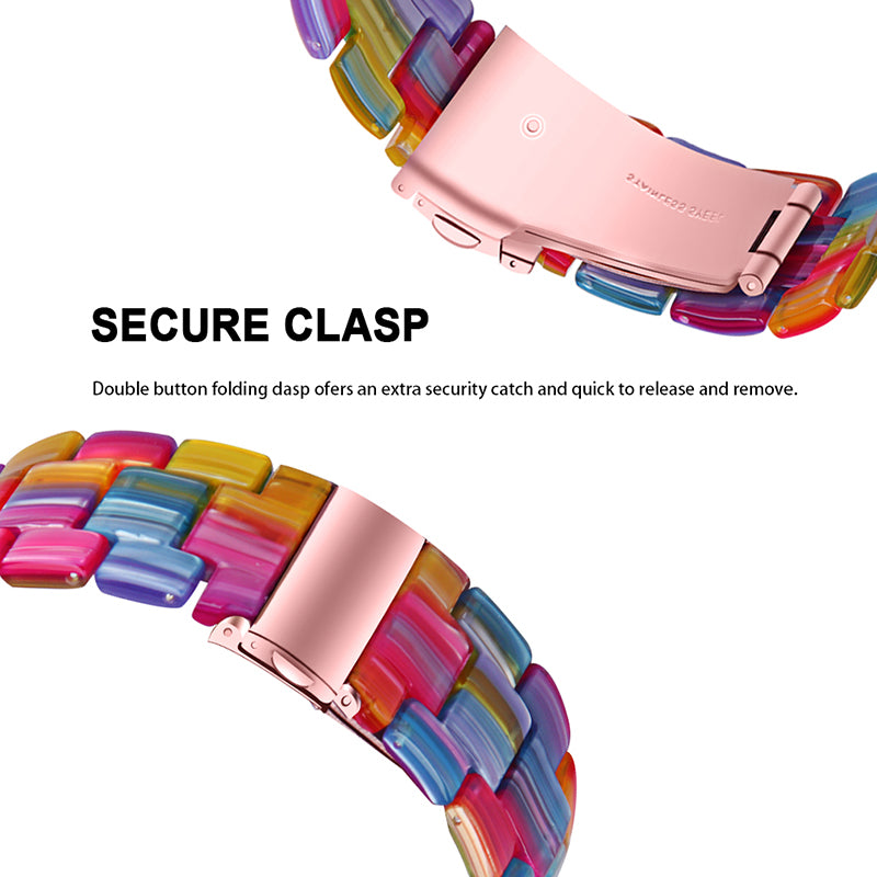 For Huawei Watch 2/Watch GT 2 42mm Resin Watch Band Wrist Strap Replacement 20mm with Stainless Steel Buckle