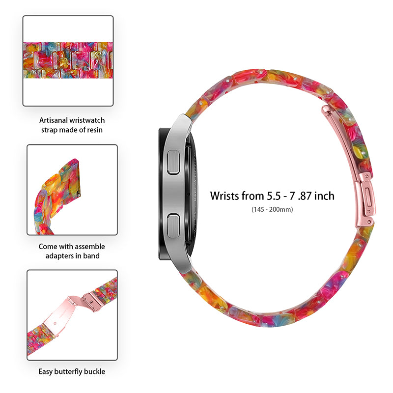 For Huawei Watch 2/Watch GT 2 42mm Resin Watch Band Wrist Strap Replacement 20mm with Stainless Steel Buckle