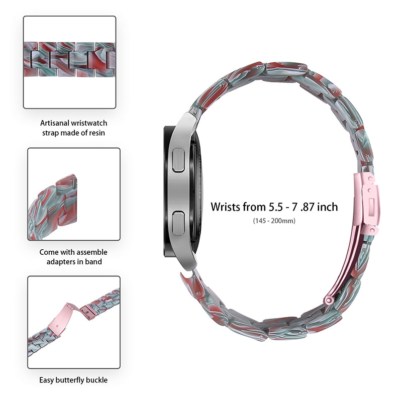 For Huawei Watch 2/Watch GT 2 42mm Resin Watch Band Wrist Strap Replacement 20mm with Stainless Steel Buckle