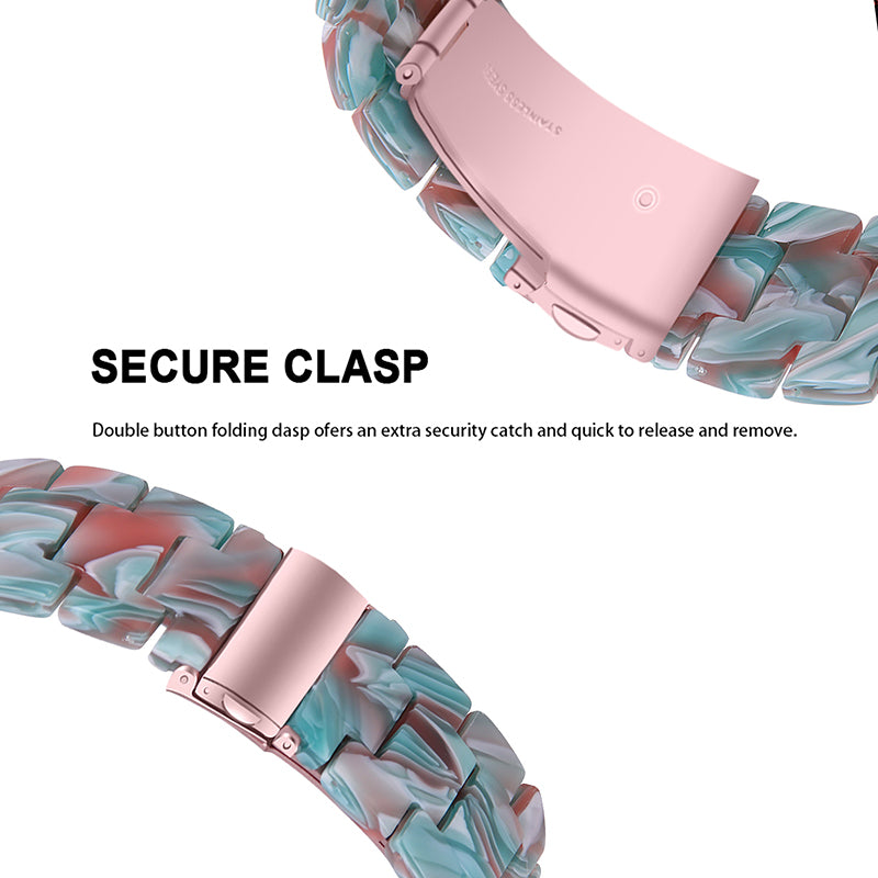 For Huawei Watch 2/Watch GT 2 42mm Resin Watch Band Wrist Strap Replacement 20mm with Stainless Steel Buckle