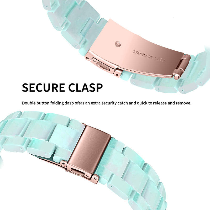 For Huawei Watch 2/Watch GT 2 42mm Resin Watch Band Wrist Strap Replacement 20mm with Stainless Steel Buckle