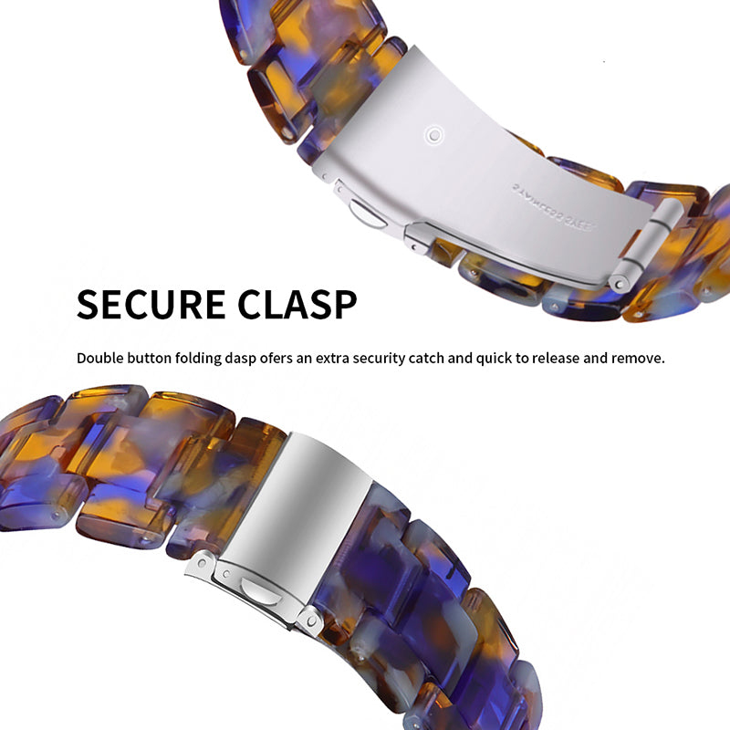 For Huawei Watch 2/Watch GT 2 42mm Resin Watch Band Wrist Strap Replacement 20mm with Stainless Steel Buckle