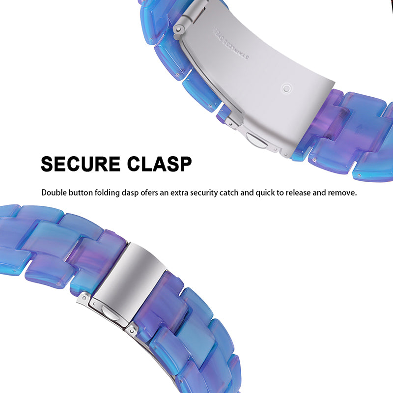 For Huawei Watch 2/Watch GT 2 42mm Resin Watch Band Wrist Strap Replacement 20mm with Stainless Steel Buckle