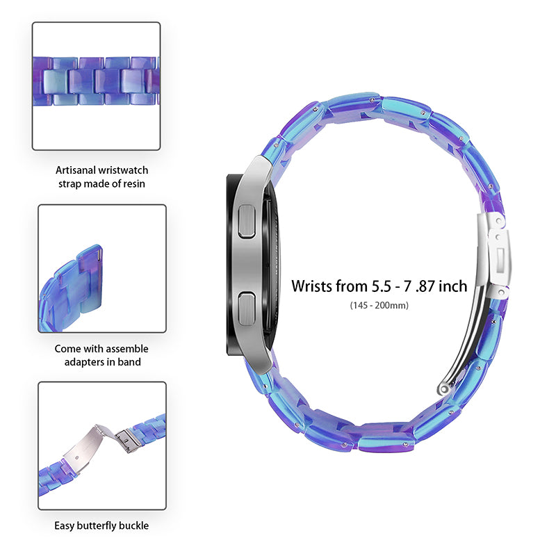 For Huawei Watch 2/Watch GT 2 42mm Resin Watch Band Wrist Strap Replacement 20mm with Stainless Steel Buckle
