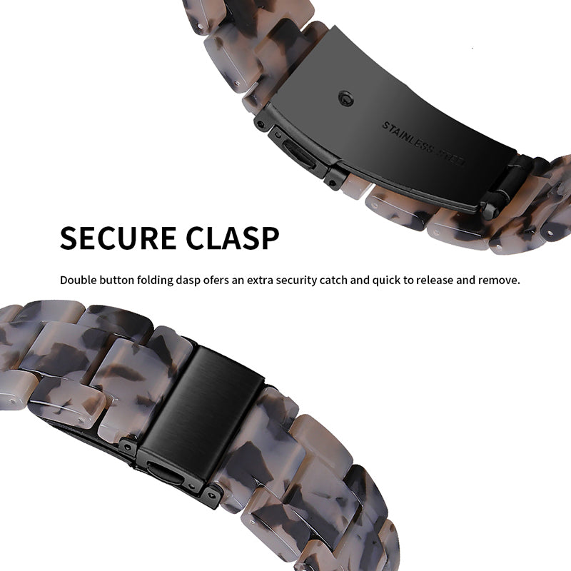 For Huawei Watch 2/Watch GT 2 42mm Resin Watch Band Wrist Strap Replacement 20mm with Stainless Steel Buckle