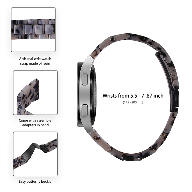 For Huawei Watch 2/Watch GT 2 42mm Resin Watch Band Wrist Strap Replacement 20mm with Stainless Steel Buckle