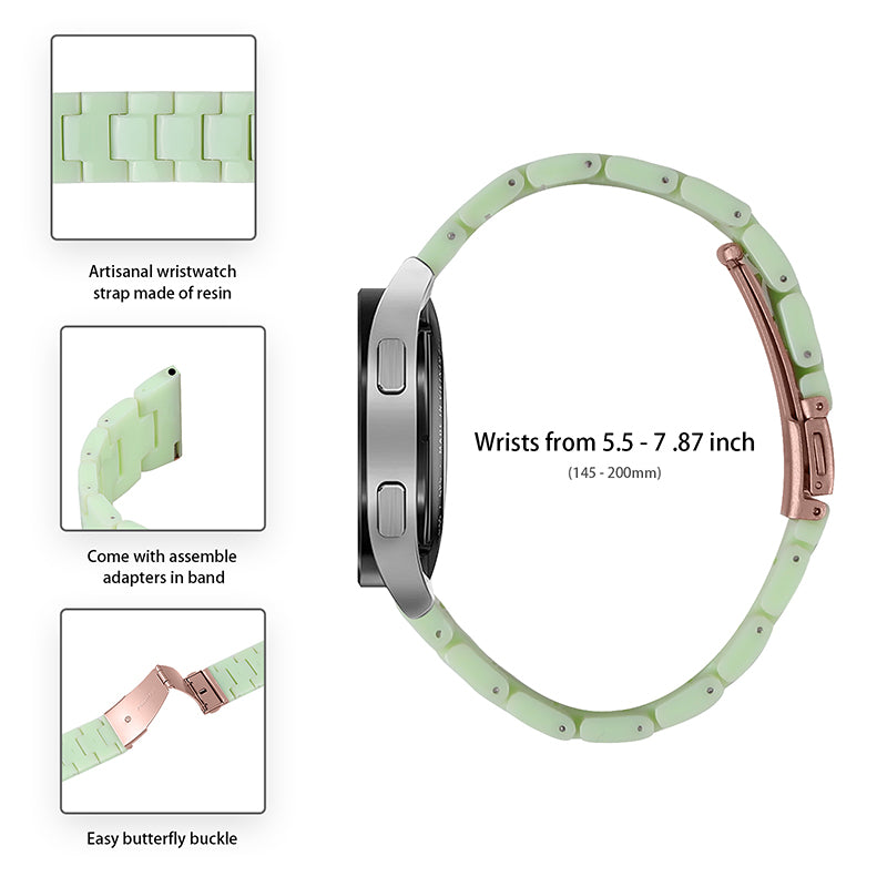 For Huawei Watch 2/Watch GT 2 42mm Resin Watch Band Wrist Strap Replacement 20mm with Stainless Steel Buckle