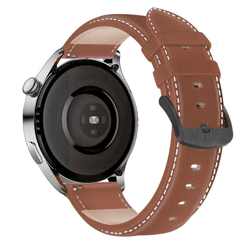 For HUAWEI Watch GT3/Samsung Galaxy Watch 46mm Leather Watch Band 22mm Universal Watch Strap with Buckle