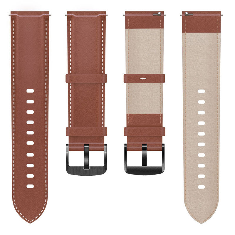 For HUAWEI Watch GT3/Samsung Galaxy Watch 46mm Leather Watch Band 22mm Universal Watch Strap with Buckle