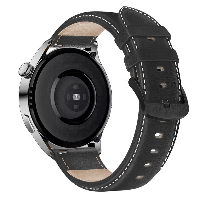 For HUAWEI Watch GT3/Samsung Galaxy Watch 46mm Leather Watch Band 22mm Universal Watch Strap with Buckle