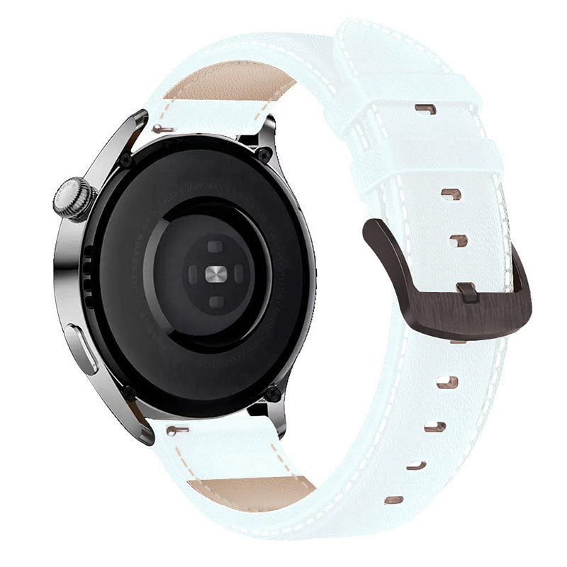For HUAWEI Watch GT3/Samsung Galaxy Watch 46mm Leather Watch Band 22mm Universal Watch Strap with Buckle