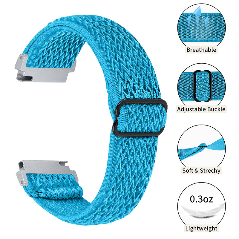 For Huami Amazfit GTR 47mm/Pace/Stratos/Stratos 2 Adjustable Elastic Watch Strap Universal 22mm Watch Band with Buckle
