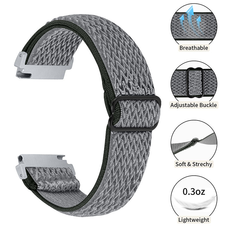 For Huami Amazfit GTR 47mm/Pace/Stratos/Stratos 2 Adjustable Elastic Watch Strap Universal 22mm Watch Band with Buckle