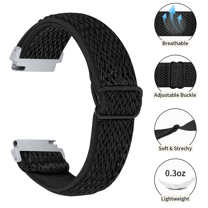 For Huami Amazfit GTR 47mm/Pace/Stratos/Stratos 2 Adjustable Elastic Watch Strap Universal 22mm Watch Band with Buckle