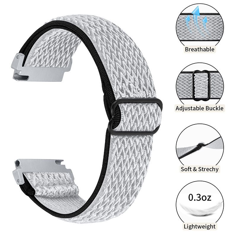 For Huami Amazfit GTR 47mm/Pace/Stratos/Stratos 2 Adjustable Elastic Watch Strap Universal 22mm Watch Band with Buckle