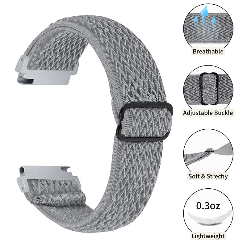 For Huami Amazfit GTR 47mm/Pace/Stratos/Stratos 2 Adjustable Elastic Watch Strap Universal 22mm Watch Band with Buckle