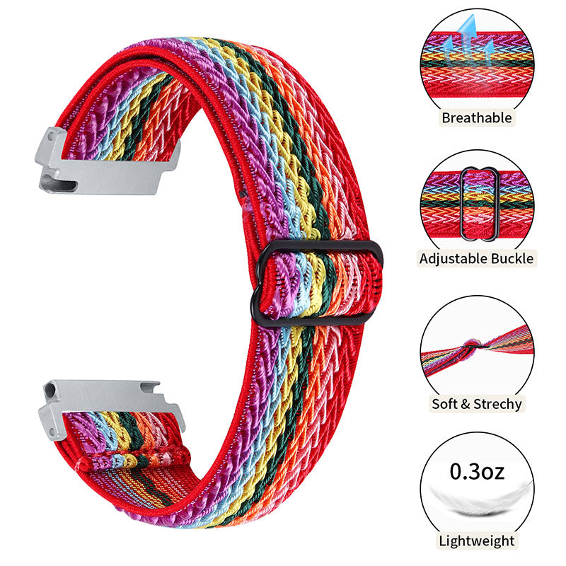 For Huami Amazfit GTR 47mm/Pace/Stratos/Stratos 2 Adjustable Elastic Watch Strap Universal 22mm Watch Band with Buckle