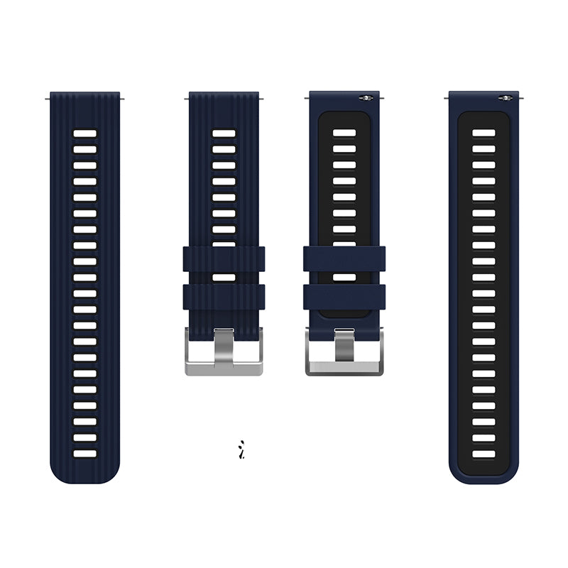 For Huawei Watch GT 3 (46mm) Dual Color 22mm Silicone Watch Strap Replacement Wrist Band
